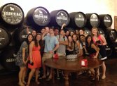 Norheastern University students visiting the Osborne wineries in Puerto de Santa Mar�a (C�diz)