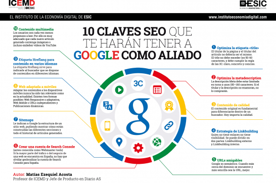 10 claves SEO que te harán tener a Google como aliado