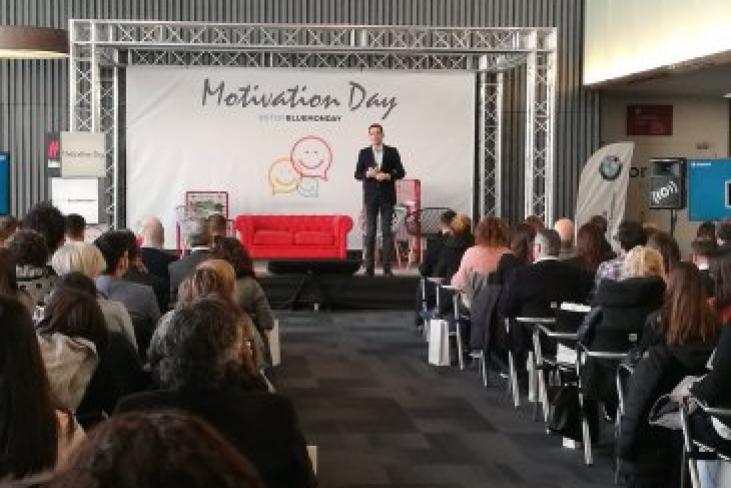 ESIC Barcelona en el motivation day de Firareus para desafiar al Blue Monday