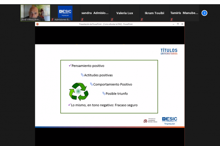 Seminario ESIC Barcelona "Tácticas y tips para enfrentarte a las PAU" 4